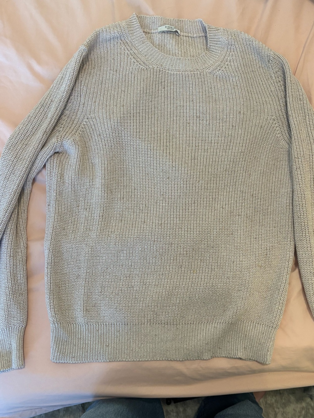 Peserico Beige Metallic Knit Sweater